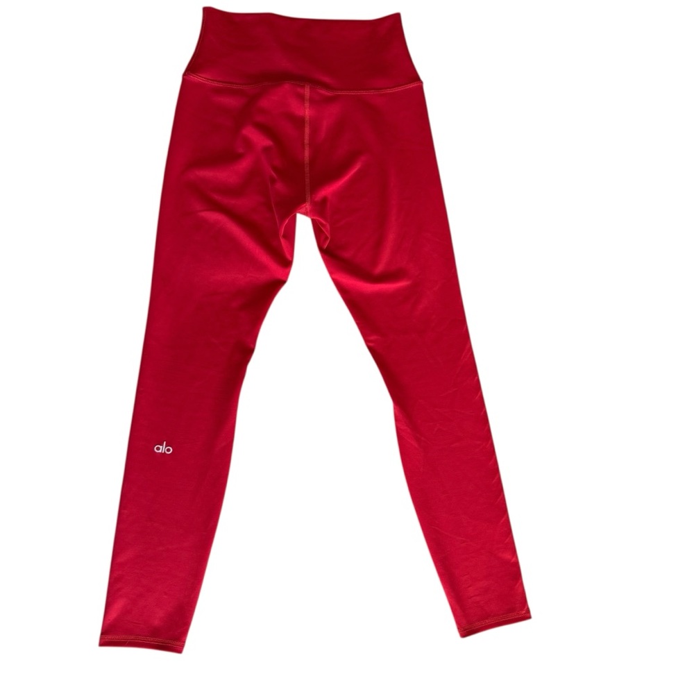 ALO Yoga Size Medium 7/8 High-Waist Airlift Leggings in Bold Red - Picture 5 of 7